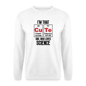 Je suis cette jolie fille qui aime la science - Sweat-shirt Unisexe - blanc - Devant