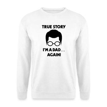 Pregnant Parents Dad Family Happiness Baby Statement - Unisex Sweatshirt - white - Front