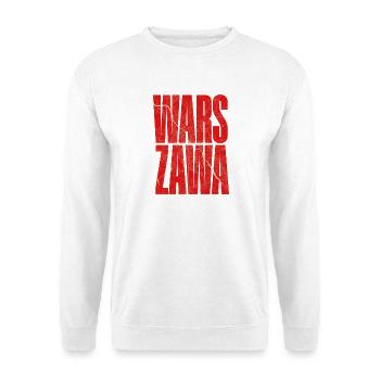 Warszawa Schriftzug mit Stadtplan-Muster - Unisex Pullover - Weiß - Vorne