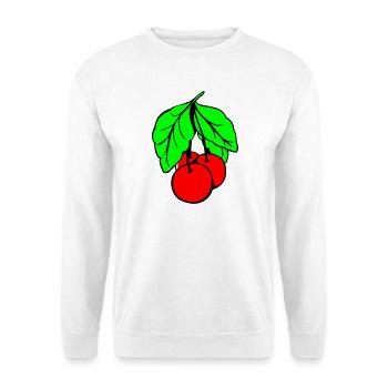 Kirsikat - Unisex svetaripaita - valkoinen - Edestä