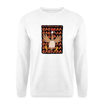 Verrücktes Huhn - Unisex Pullover - Weiß - Vorne