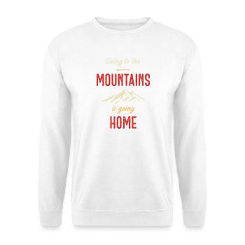 In die Berge zu gehen ist nach Hause zu gehen - Unisex Pullover - Weiß - Vorne