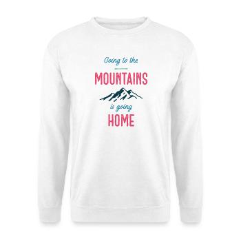 In die Berge zu gehen ist nach Hause zu gehen - Unisex Pullover - Weiß - Vorne
