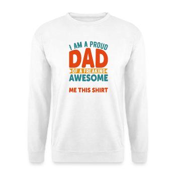 Proud Paternal Celebratory T-Shirt - Unisex Sweatshirt - white - Front