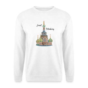 St. Petersburg, Kirche, Russland, Handzeichnung - Unisex Pullover - Weiß - Vorne