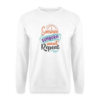 Sunshine Sunburn Sunset Repeat - Unisex Sweatshirt - white - Front