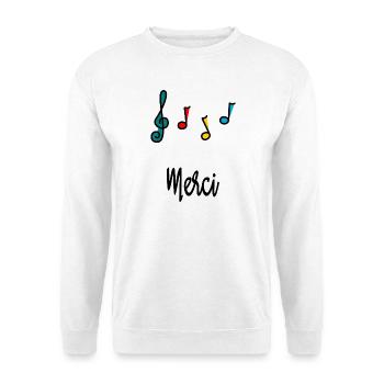 MERCI. MAÎTRESSE. MAÎTRE. MERCI MAÎTRESSE - Sweat-shirt Unisexe - blanc - Devant