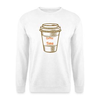Coffee time - Sweat-shirt Unisexe - blanc - Devant