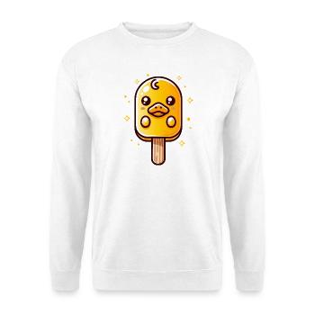 Motif de glace mignon poussin pour l’été - Sweat-shirt Unisexe - blanc - Devant