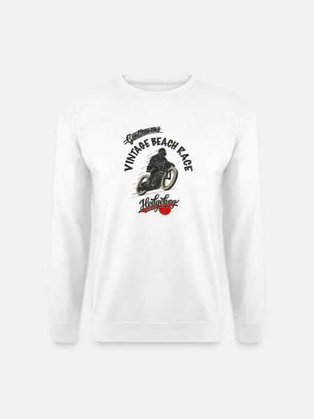 Vintage Beach Race Fahrer - Unisex Pullover - Weiß
