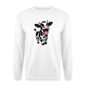 Cute Calf Calf Funny Farm Design - Unisex Sweatshirt - white - Front