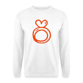 VALENTINES DAY HEART LOVE LOVE ROSE D - Unisex Sweatshirt - white - Front