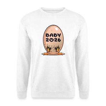 SCHWANGERSCHAFT VERKÜNDEN - BABY 2026 EIER - Unisex Pullover - Weiß - Vorne