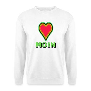 Heart design with luminous border Moin from Lieb - Unisex Sweatshirt - white - Front