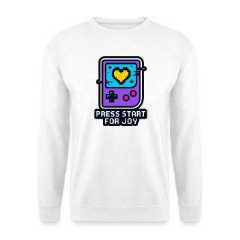 Press Start for Joy - Unisex Sweatshirt - white - Front