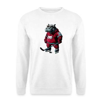 Nilpferde Eishockey - Unisex Sweatshirt - white - Front