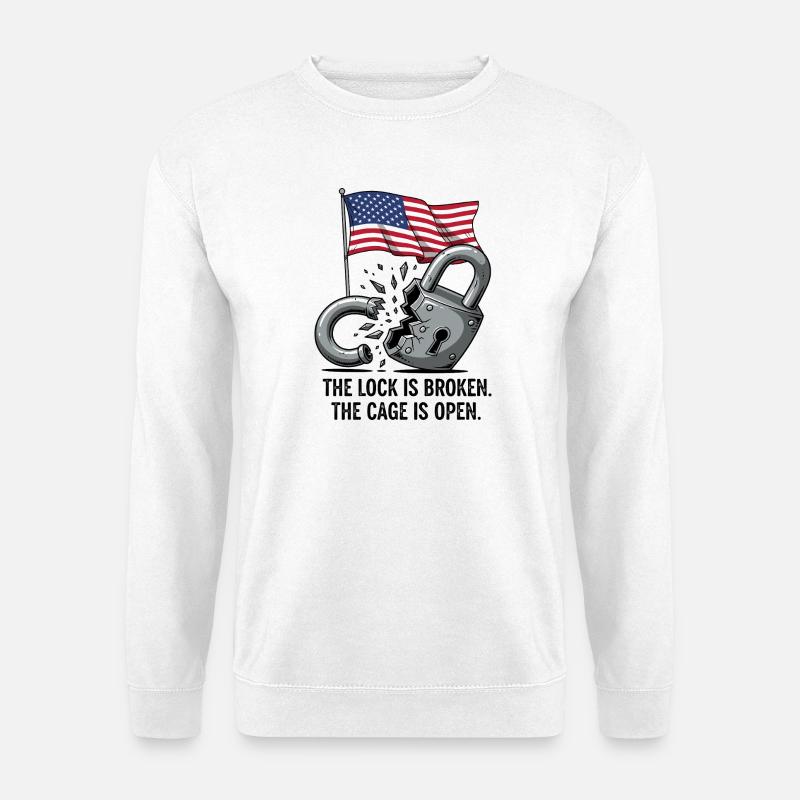 Der Käfig ist offen - Unisex Pullover - Weiß