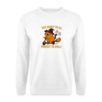 Katzen-Hexe auf Hexer- Scooter - Sweat-shirt Unisexe - blanc - Devant