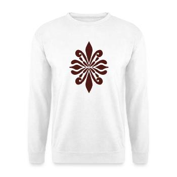 Élégant motif floral symétrique - Sweat-shirt Unisexe - blanc - Devant