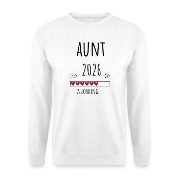 Aunt to be 2026 Geschenk Schwangerschaft - Unisex Pullover - Weiß - Vorne