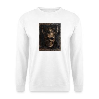 Crâne de démon doré - Sweat-shirt Unisexe - blanc - Devant