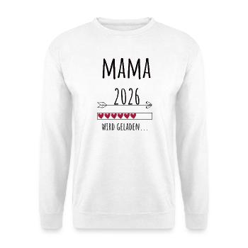 Werdende Mama 2026 Geschenk Schwangerschaft - Unisex Pullover - Weiß - Vorne