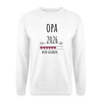 Werdender Opa 2026 Geschenk Schwangerschaft - Unisex Pullover - Weiß - Vorne