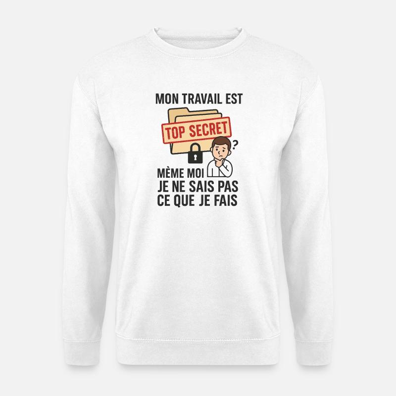 humorvolle Arbeit - Unisex Pullover - Weiß
