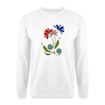 Fleur - Sweat-shirt Unisexe - blanc - Devant