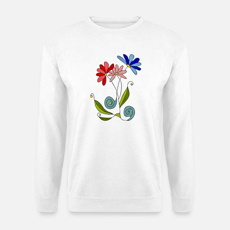 Blumen - Unisex Pullover - Weiß