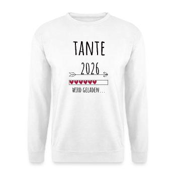 Werdende Tante 2026 Geschenk Schwangerschaft - Unisex Pullover - Weiß - Vorne