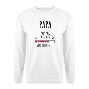 Werdender Papa 2026 Geschenk Schwangerschaft - Unisex Pullover - Weiß - Vorne
