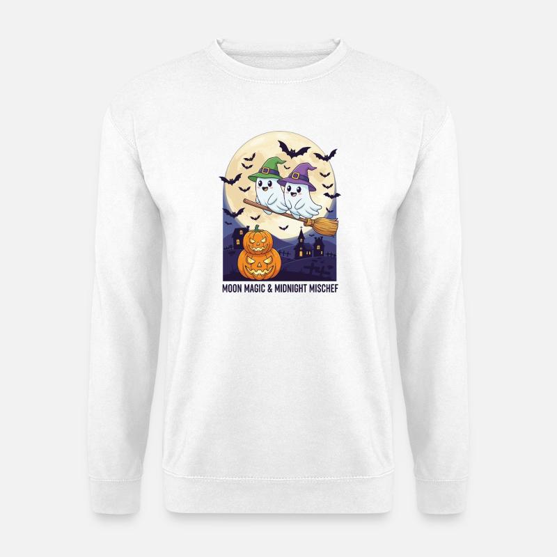 Moon Magic & Midnight Mischef - Unisex Pullover - Weiß