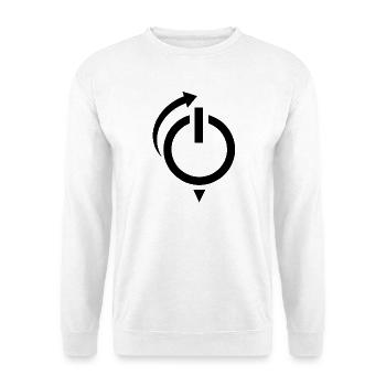 Netzschalter Neustart-Logo - Unisex Pullover - Weiß - Vorne