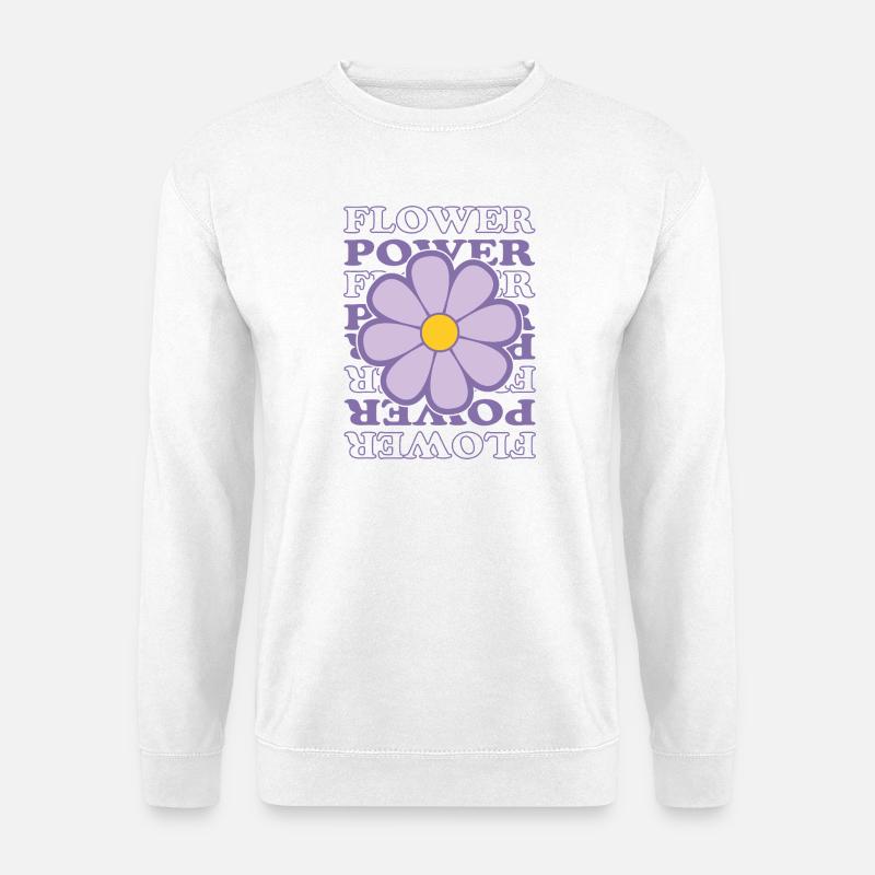 Flower-Power - Unisex Pullover - Weiß