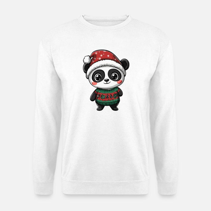 Panda Weihnachten - Unisex Pullover - Weiß