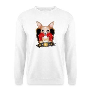 Boxing Chihuahua – Funny Boxer Motif - Unisex Sweatshirt - white - Front