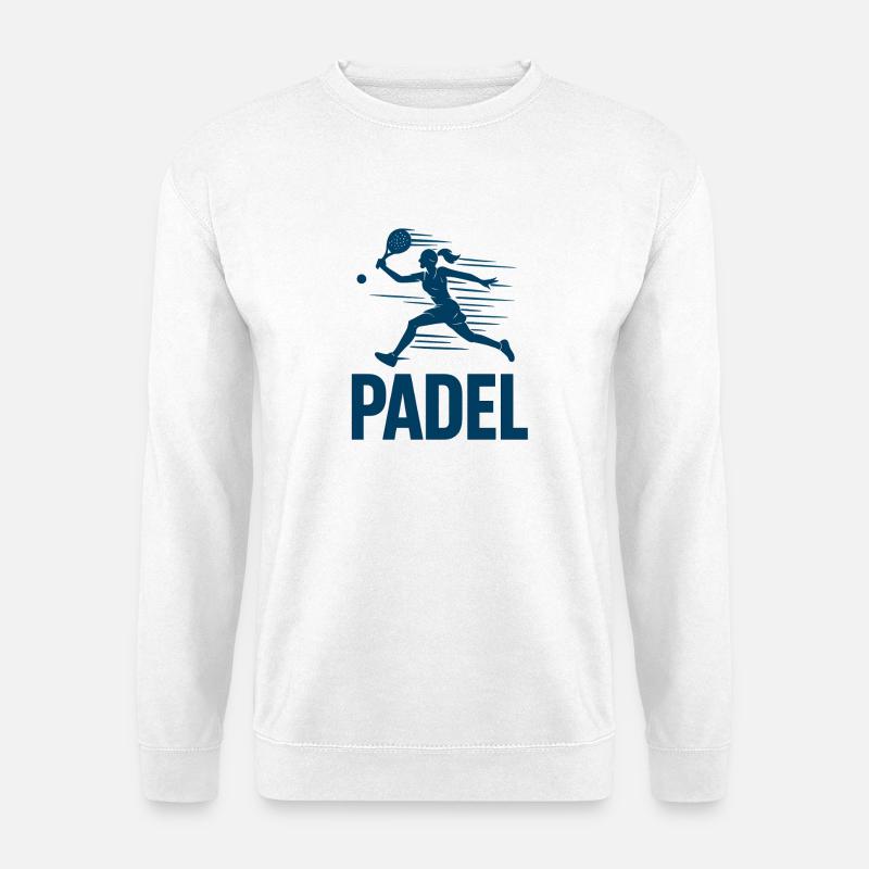 Padel Sprinter Silhouette - Unisex Sweatshirt - white