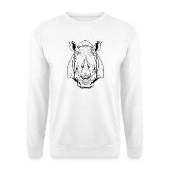 Rhinoceros - Unisex Sweatshirt - white - Front