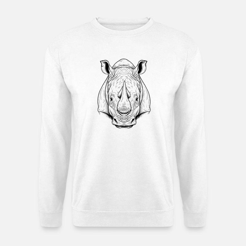Nashorn - Unisex Pullover - Weiß