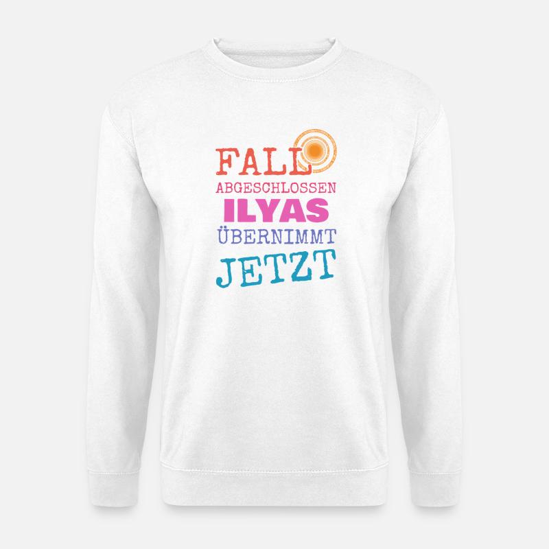 Ilyas als Vorname - Unisex Pullover - Weiß