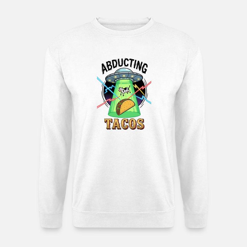 Abducting Tacos Alien - Unisex Pullover - Weiß