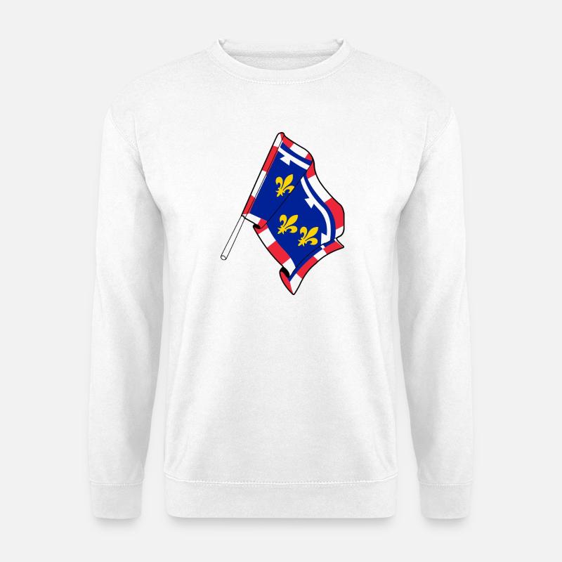 Flagge Centre-Val de Loire - Unisex Pullover - Weiß