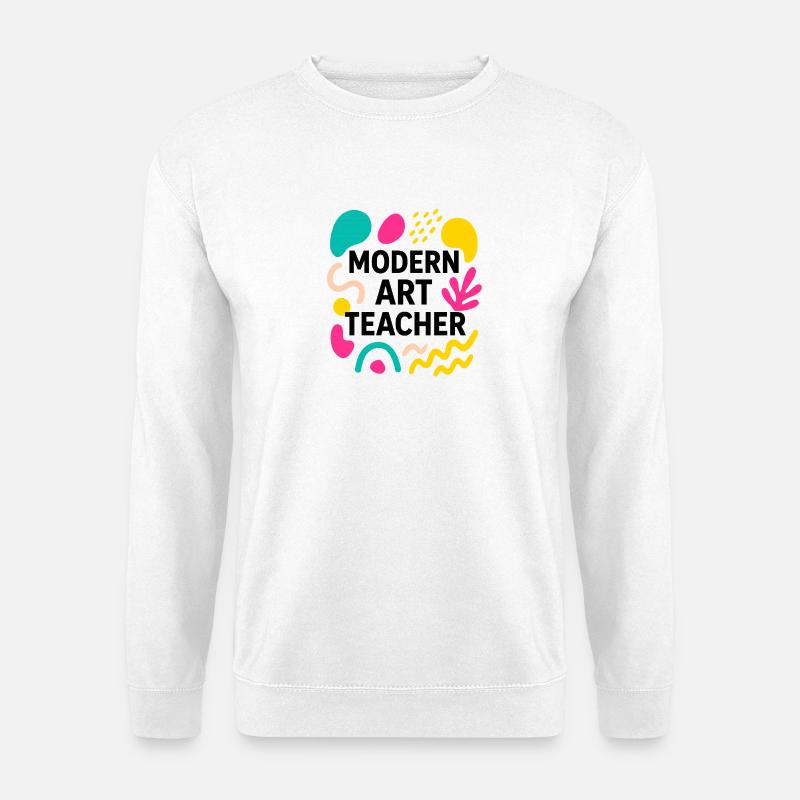 Moderne Kunst - Unisex Pullover - Weiß