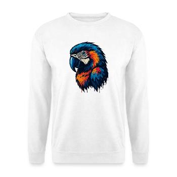 Magnificent parrot head - Unisex Sweatshirt - white - Front