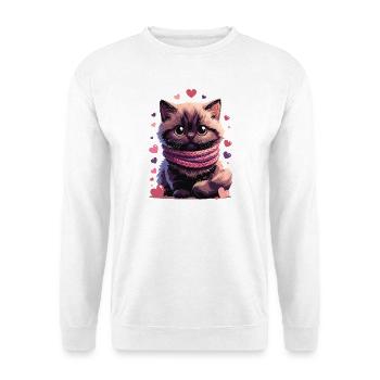 Cozy Kitten Pink Schal - Unisex Pullover - Weiß - Vorne