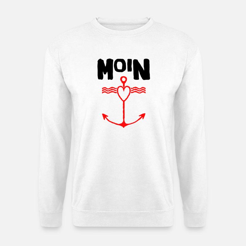 Design Projekt Moin Anker  - Unisex Pullover - Weiß