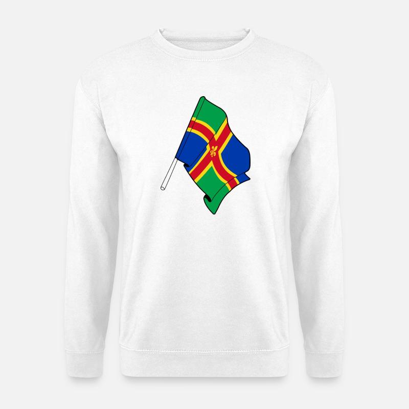 Design – Flagge von Lincolnshire - Unisex Pullover - Weiß