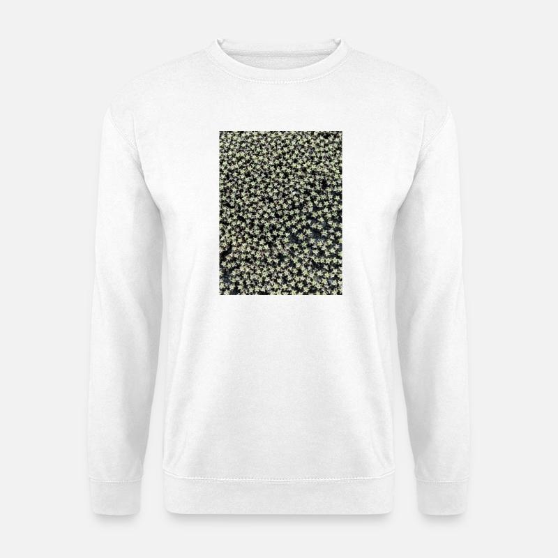 Star pattern in green shimmer - Unisex Sweatshirt - white
