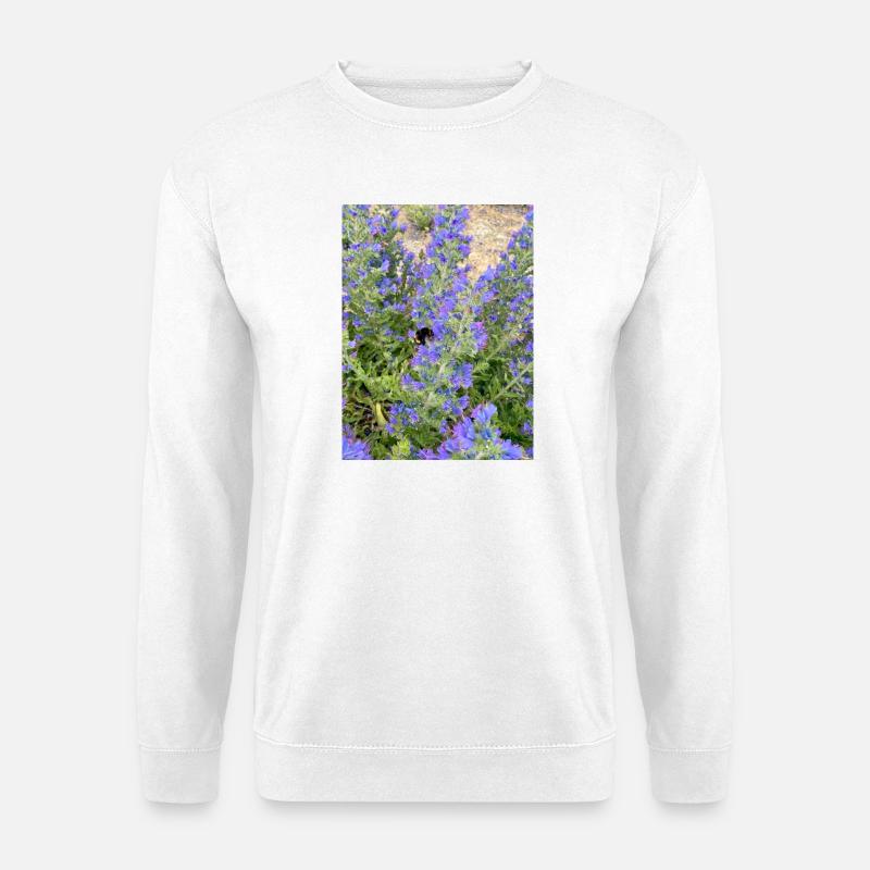Lilac Blossoms Bee-Friendly Pattern - Unisex Sweatshirt - white